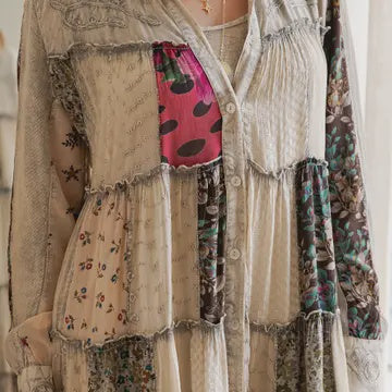 Artisan Embroidered Jhabla Shirt Dress