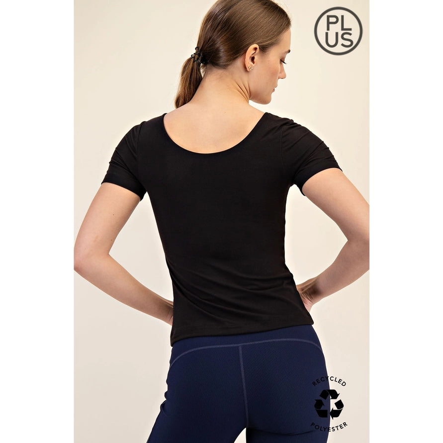 Recycled Short sleeve Butter top