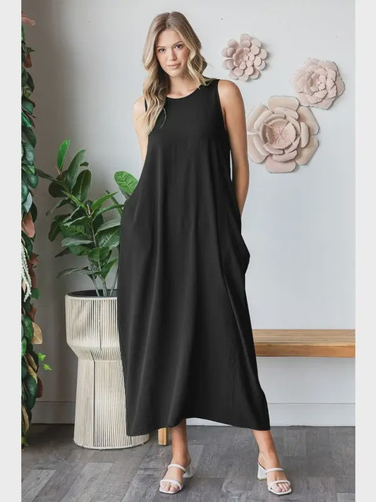 Sleeveless Solid Airflow Dress