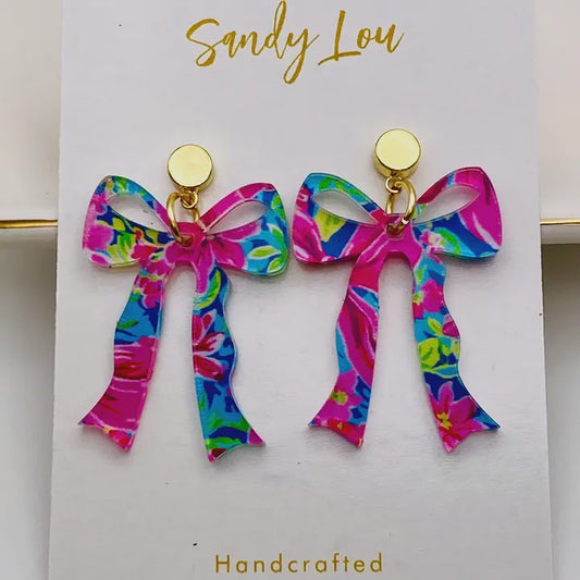 Preppy Pink Ribbon Bow