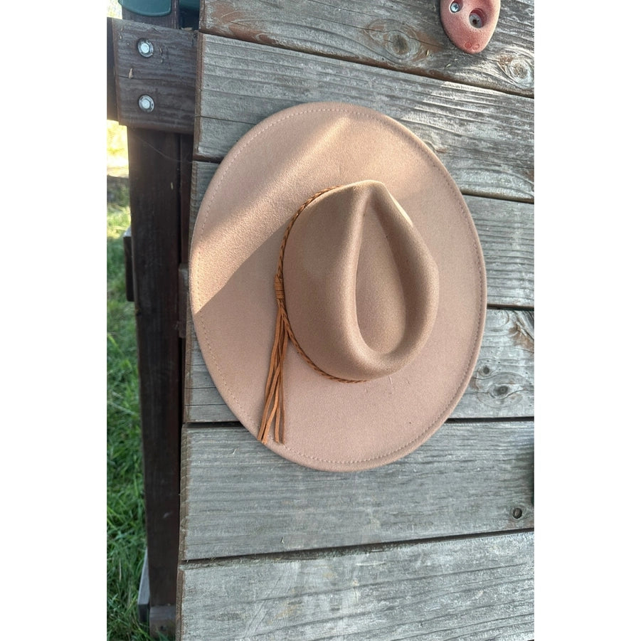 Fedora Hat w/ Braided Tassel