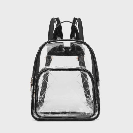 Stephanie Black Clear Backpack
