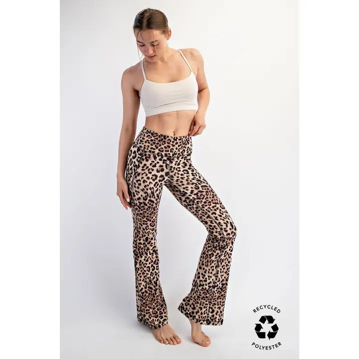 Animal Print Flared Leggings