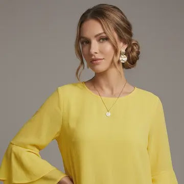 Sunshine Glow Bell Sleeve top
