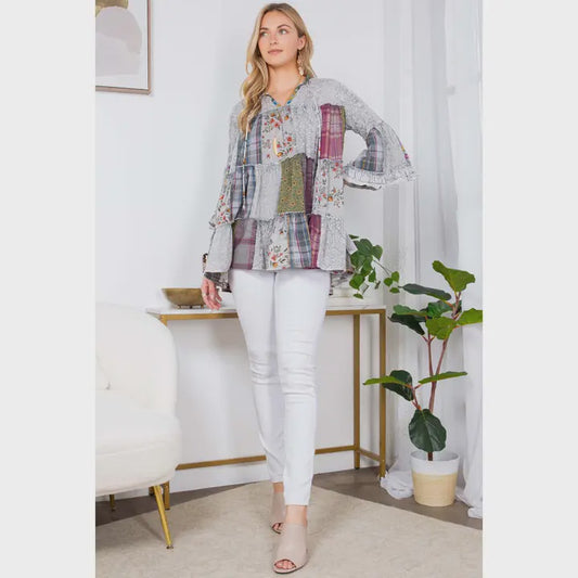 Multi-Patchwork Top