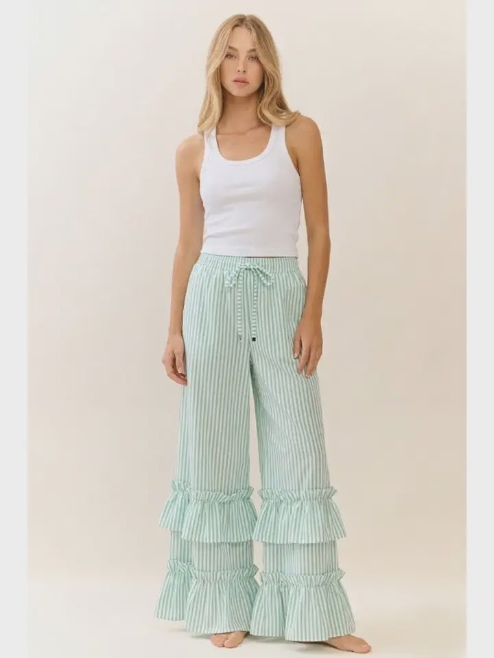 Striped Pull on Pant