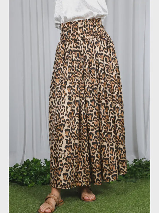 Leopard Flowy Skirt