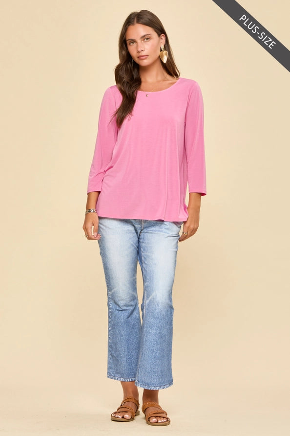 Wrinkle Free Round Neck