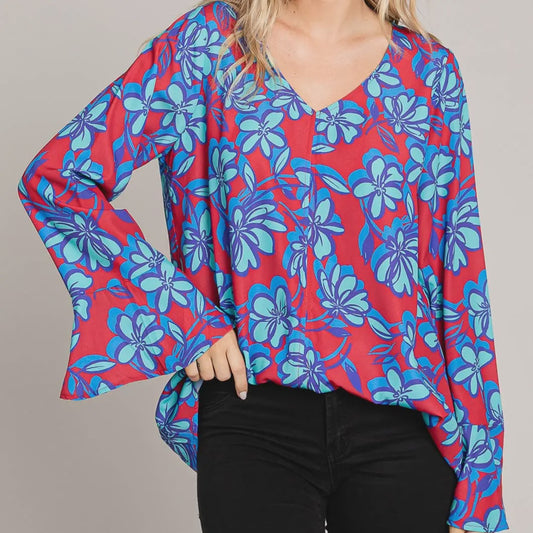 Casual Chic Bell Sleeve Blouse