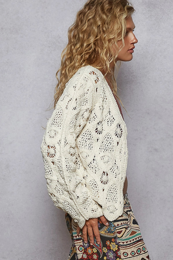 V-Neck Knit Cardigan