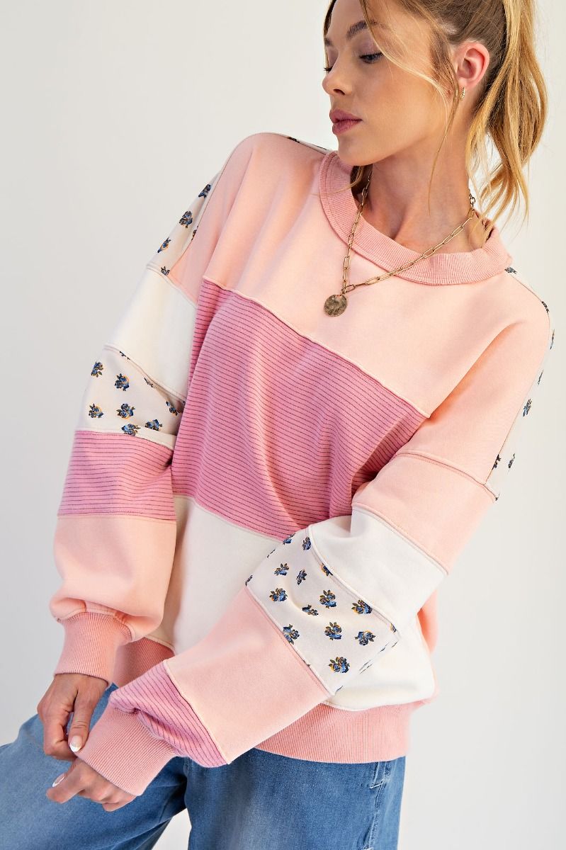 Color Mix Stripe Pullover