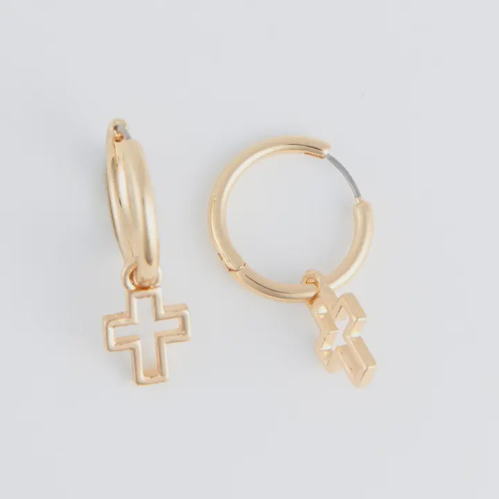 Cera Frame Cross Earring