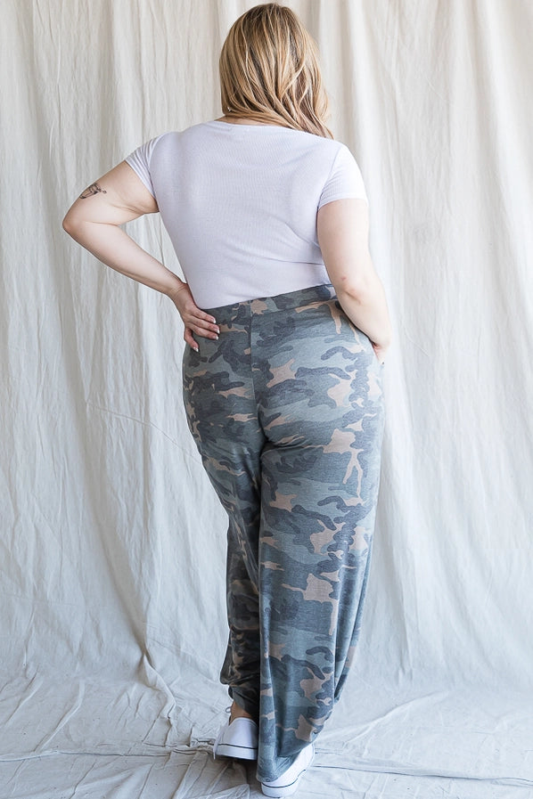Camo Ankle Tie Pants