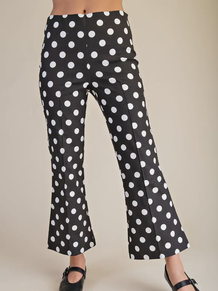 Flare Crop Dot Pants