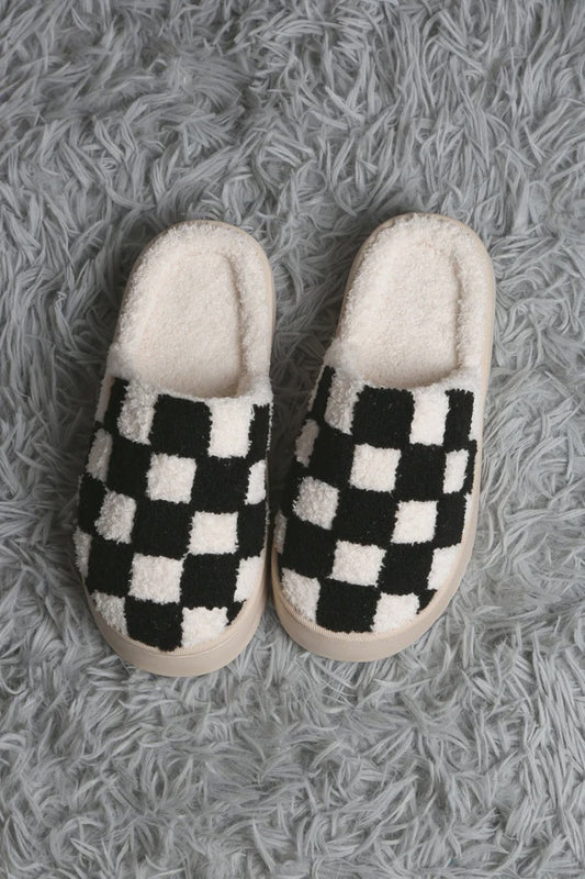 Super Lux Checker Platform slippers