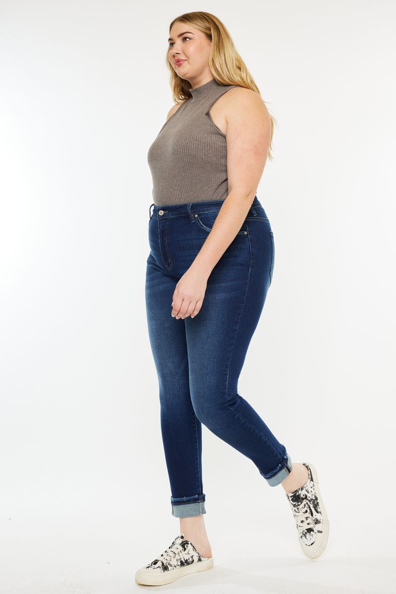 Gemma Mid Rise Rolled Ankle Skinny Jean