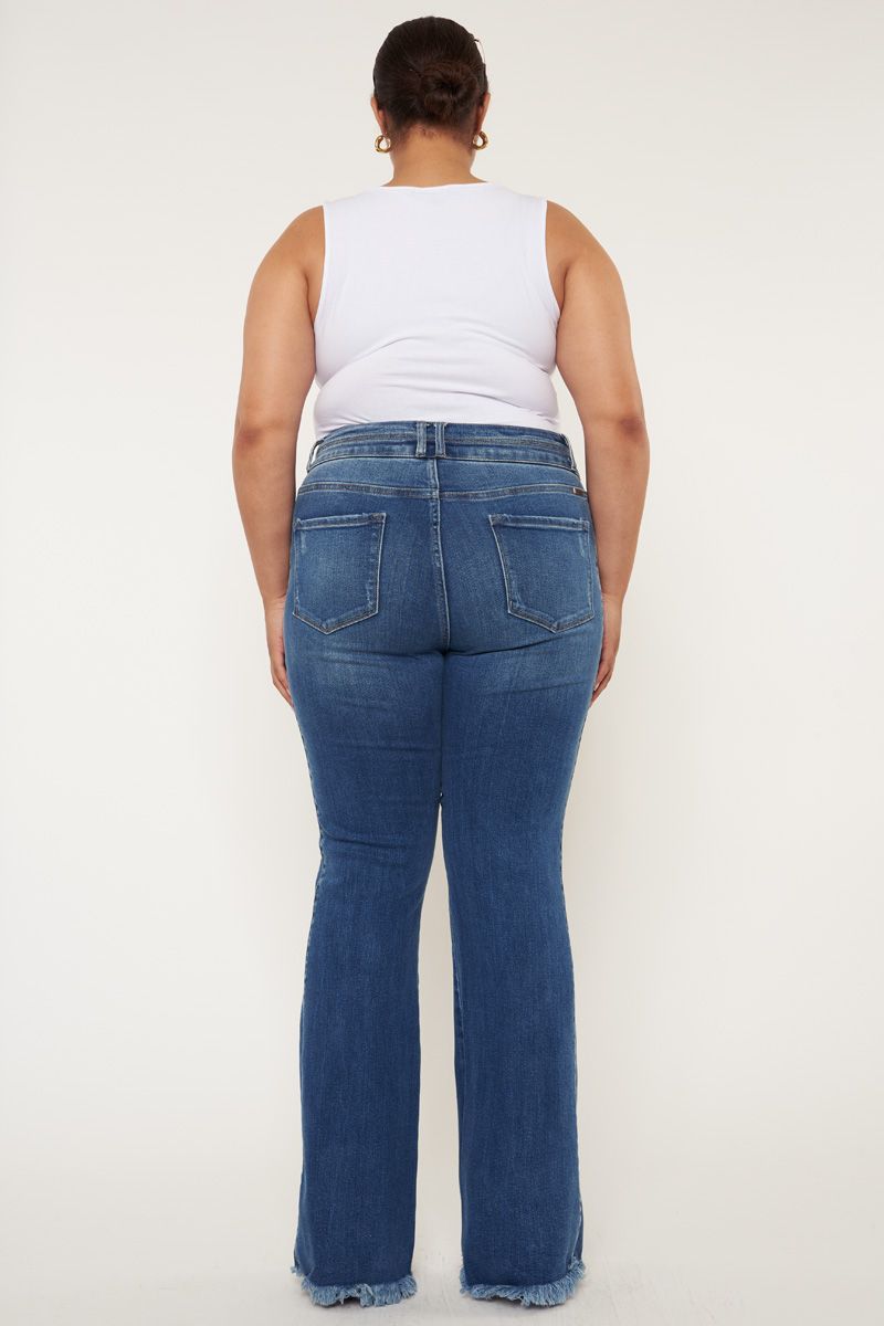 High Rise Side Panel Bootcut Jean
