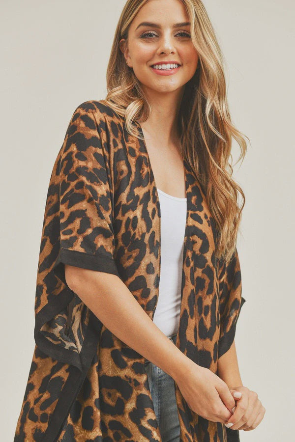 Leopard Print Kimono