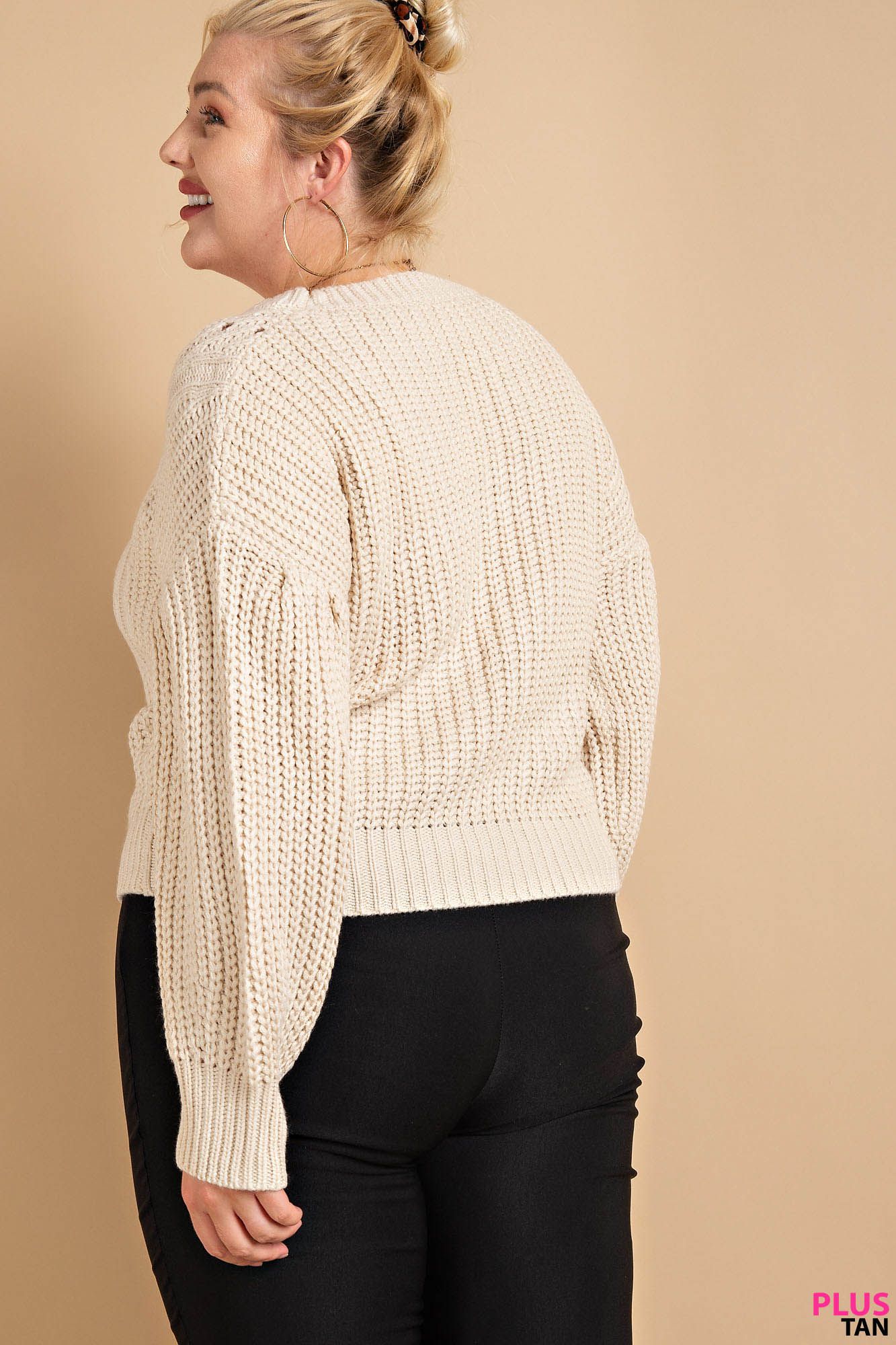 Balloon Sleeve Knit Sweater