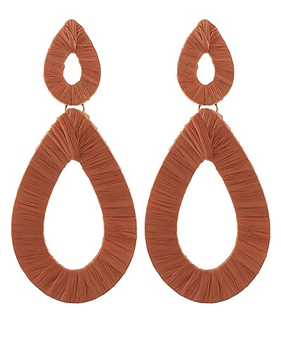 Raffia Teardrop Earrings