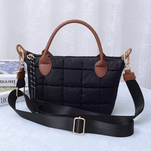 Quilted Puffer Satchel/crossbody