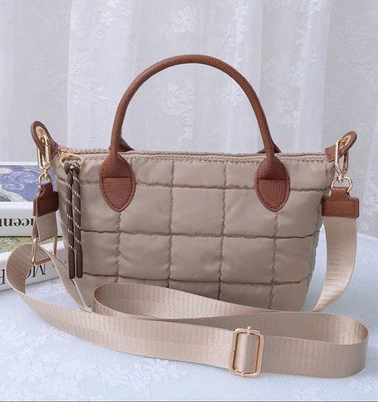 Quilted Puffer Satchel/crossbody