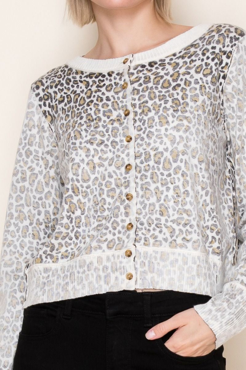 Leopard Lightweight Knit Cardigan