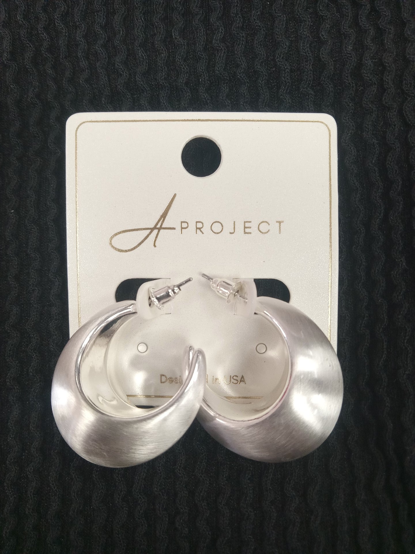 Thick Metal Hoop Earrings