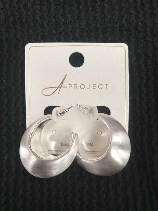 Thick Metal Hoop Earrings