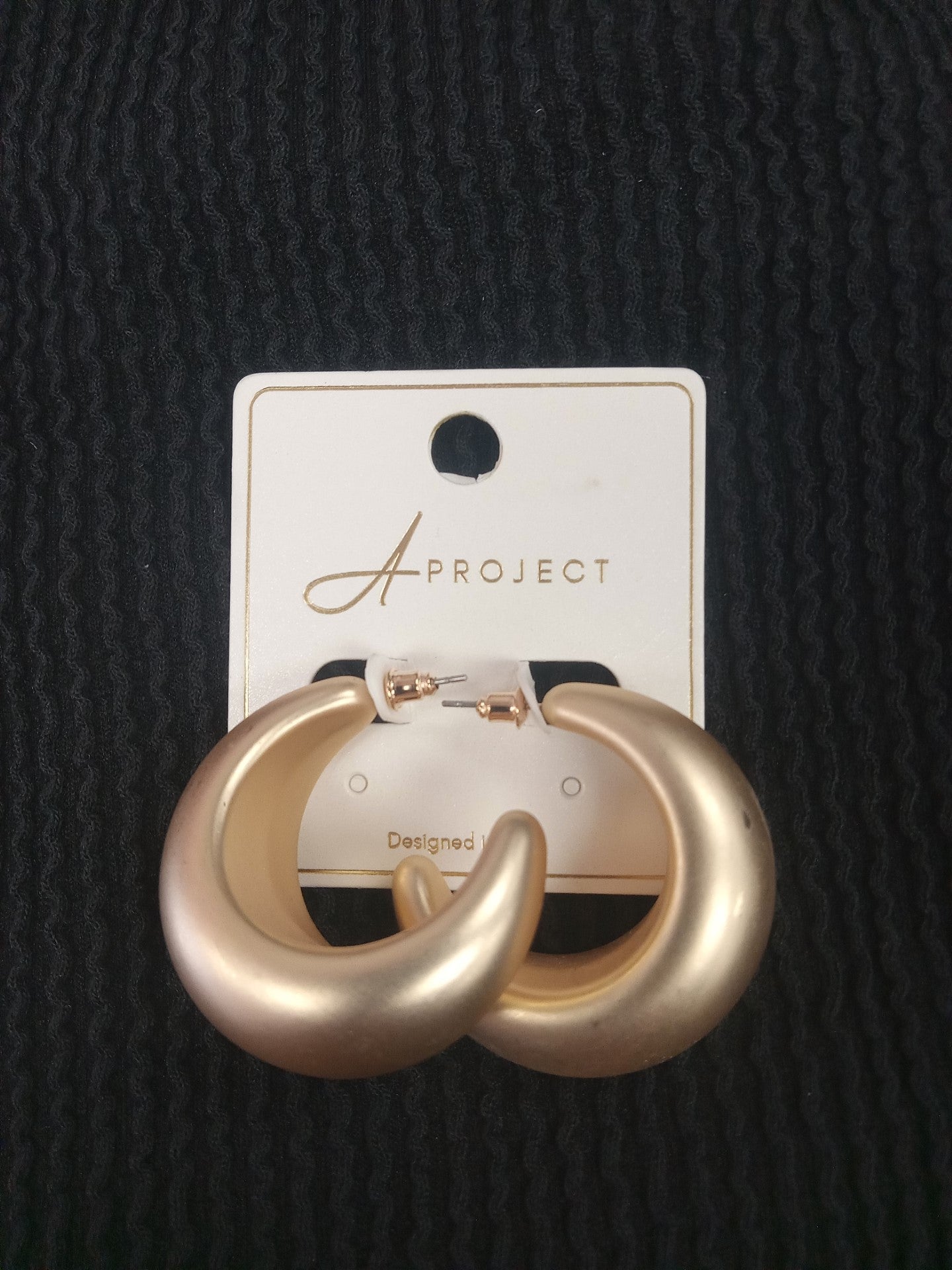 Thick Metal Hoop Earrings