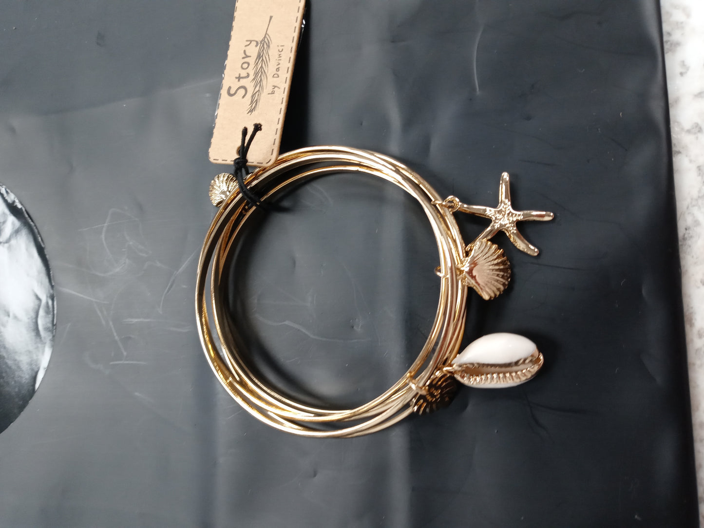 Seashell Bangle Bracelet