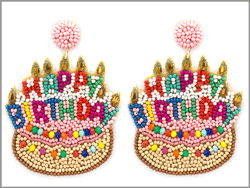 Happy Birthday Cake Earrings