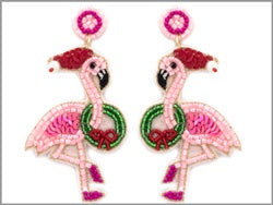 Christmas Flamingo Earring