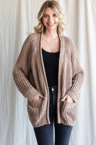 Chunky Knit Cardigan Sweater