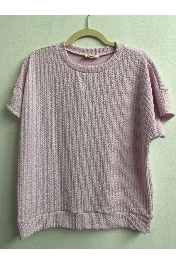 Ribbed Short Sleeve Top