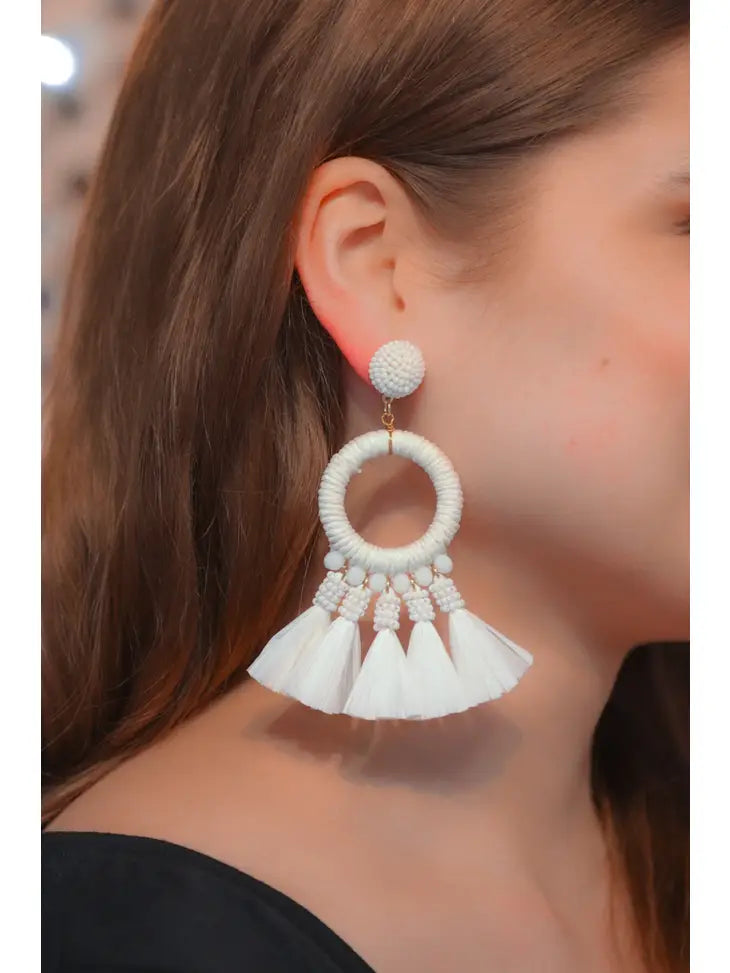 Raffia Tassel Earrings
