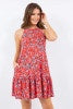 Red Floral Tank Dress
