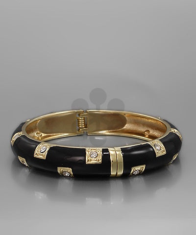 Black & Gold Hinge Bracelet