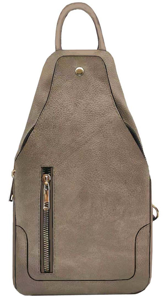 Vegan Leather Sling Backpack bag
