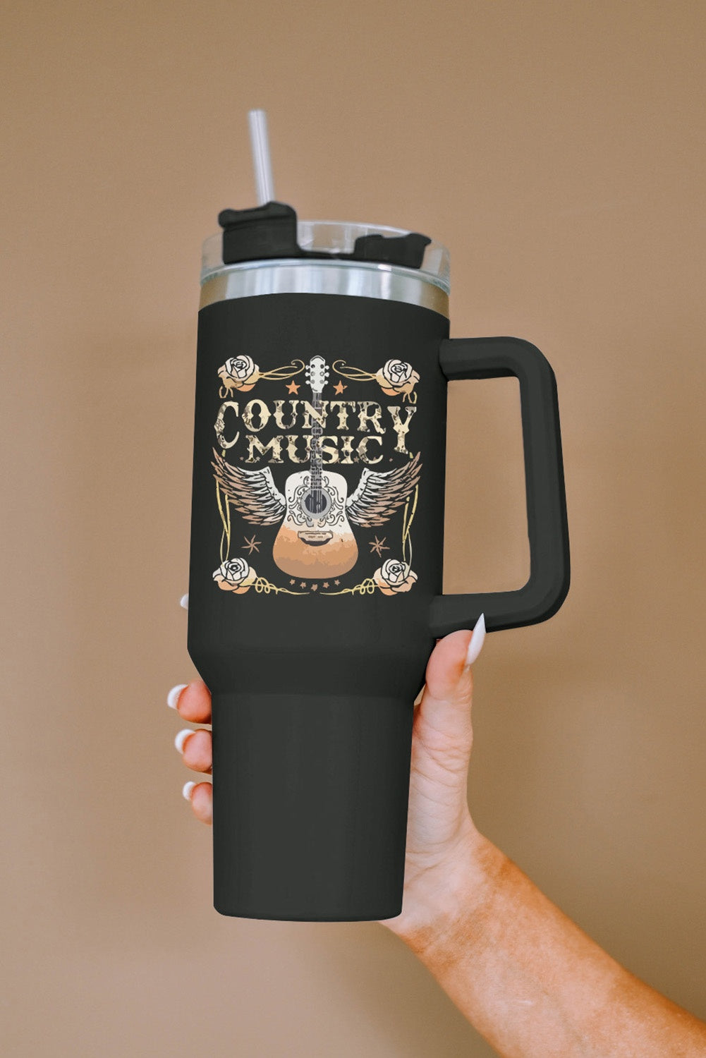 Black Country Music Vintage Stainless Steel Cup