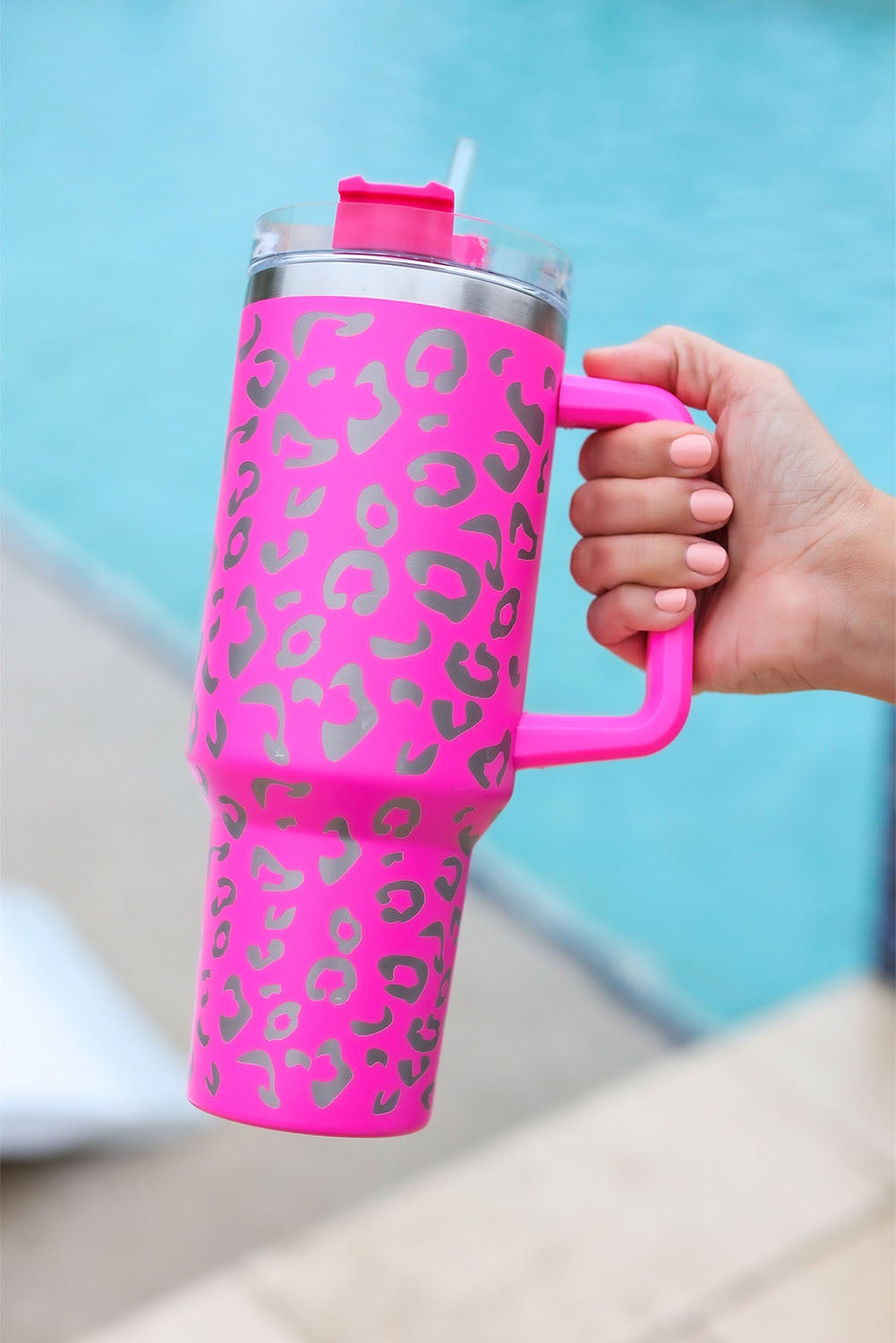 Leopard Spotted Stainless Steel Insulated Cup 40 oz