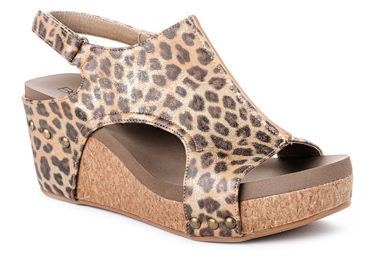 Gold Leopard Corky Wedge