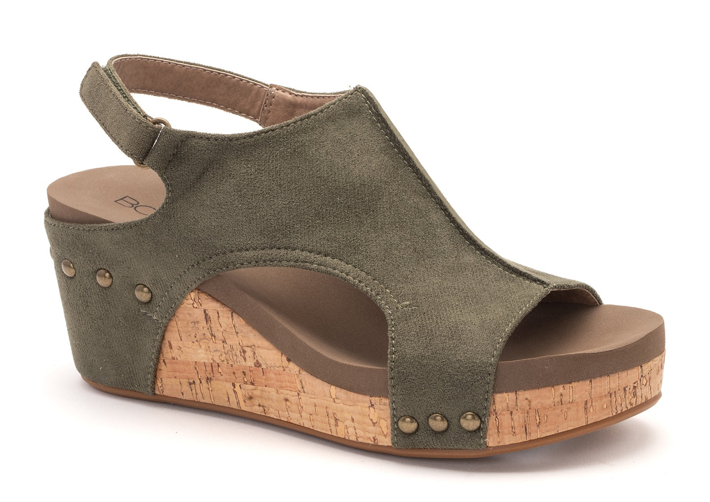 Olive Suede Carley Wedges