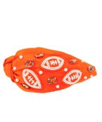 Football Orange Headband