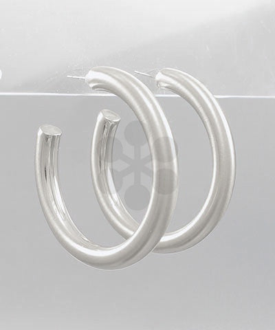 Thick Silver Hoop