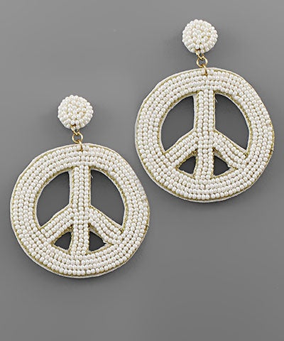 Peace Bead Earrings