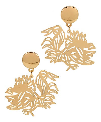 Gamecock Filagree Earring