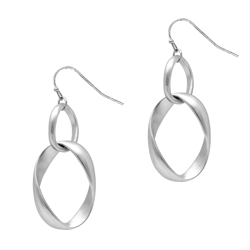 Twisted Oval Link Earring