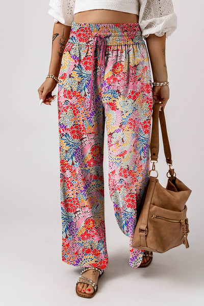 Floral Drawstring Wide Leg Pants – ramijoesboutique