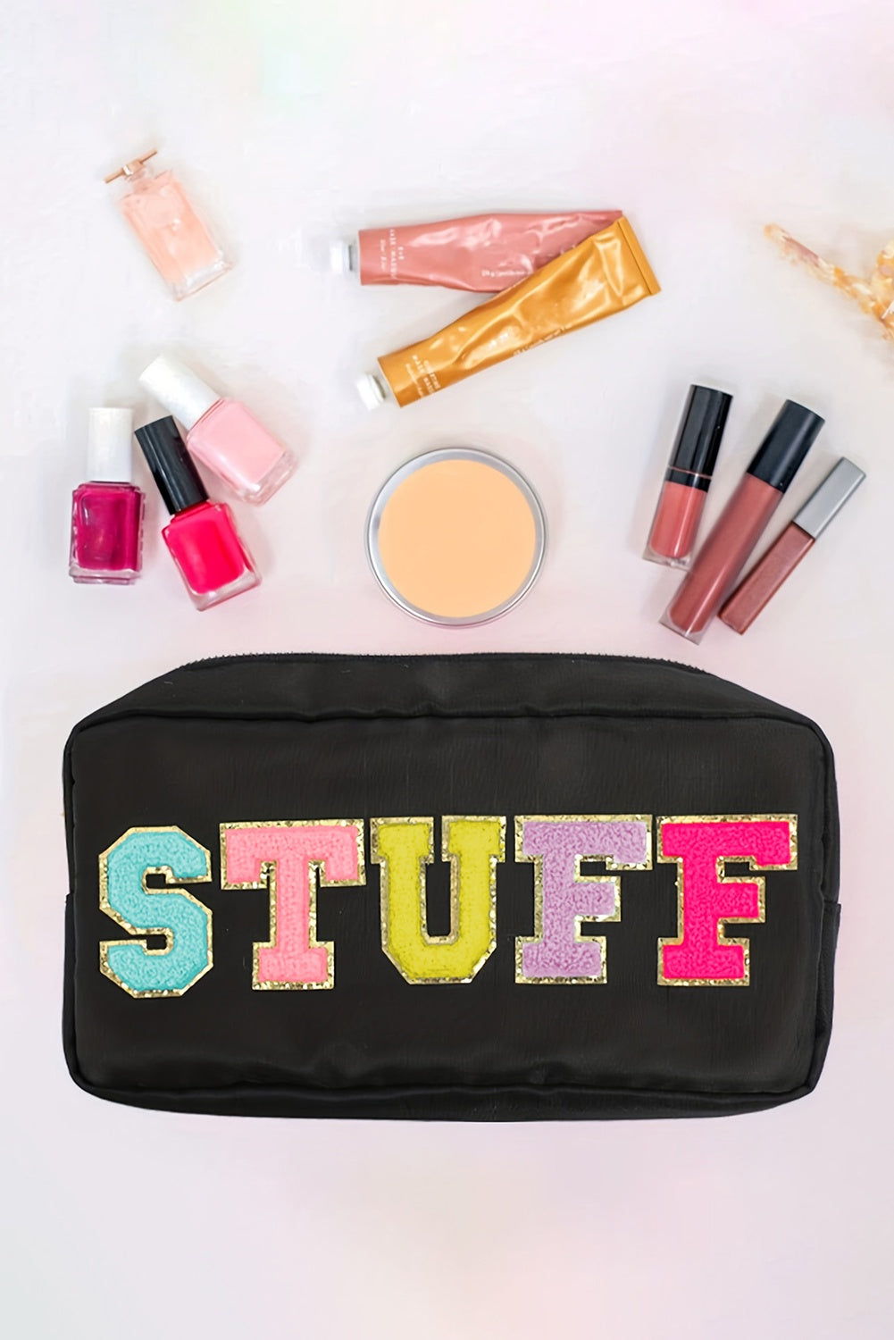 STUFF Puff Letter Makeup Bag